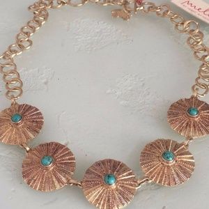 Bohemian Handcrafted Artisan Turquoise Medallion Necklace